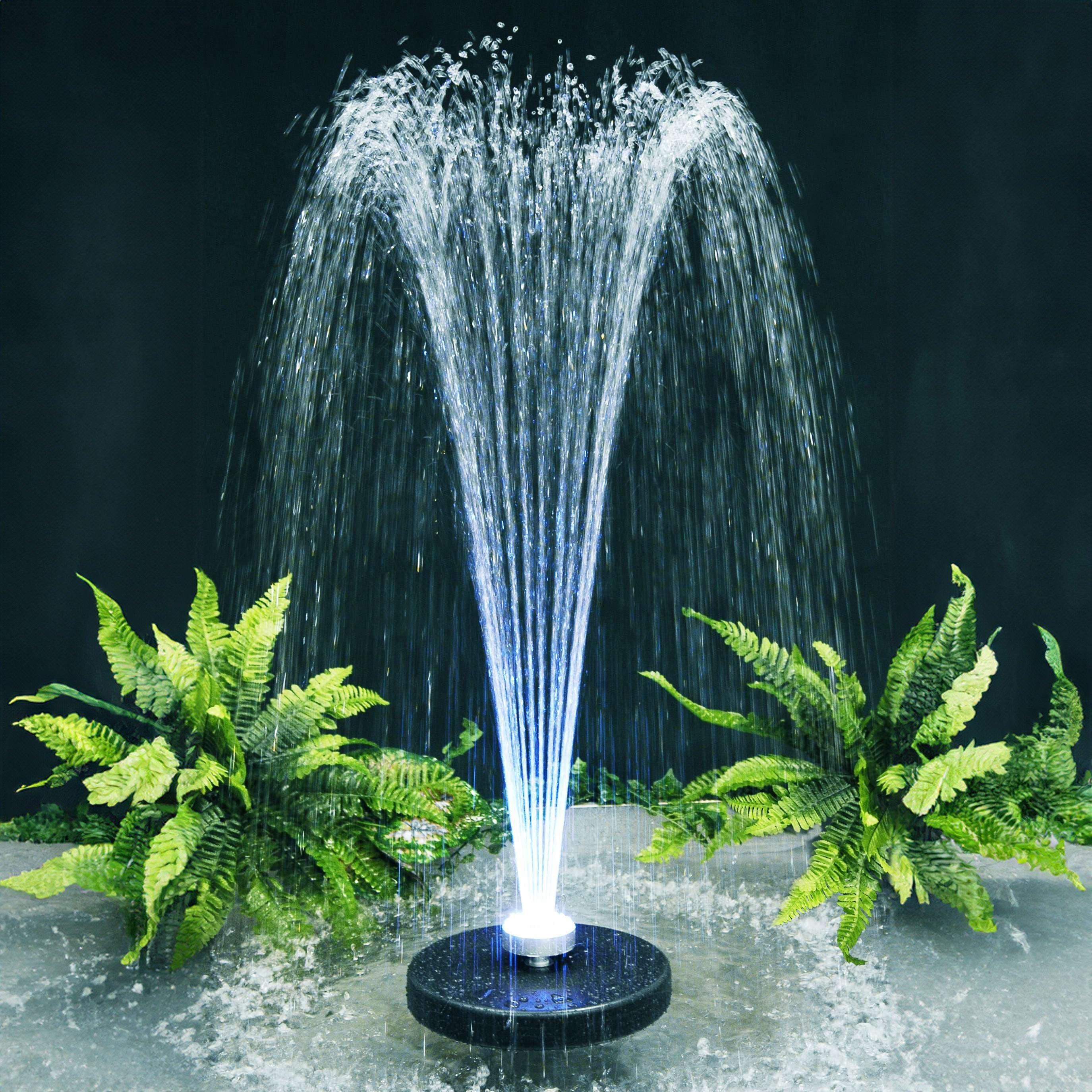 Apollo Water Feature Pond Fountain Colour Changing LEDs 28cm